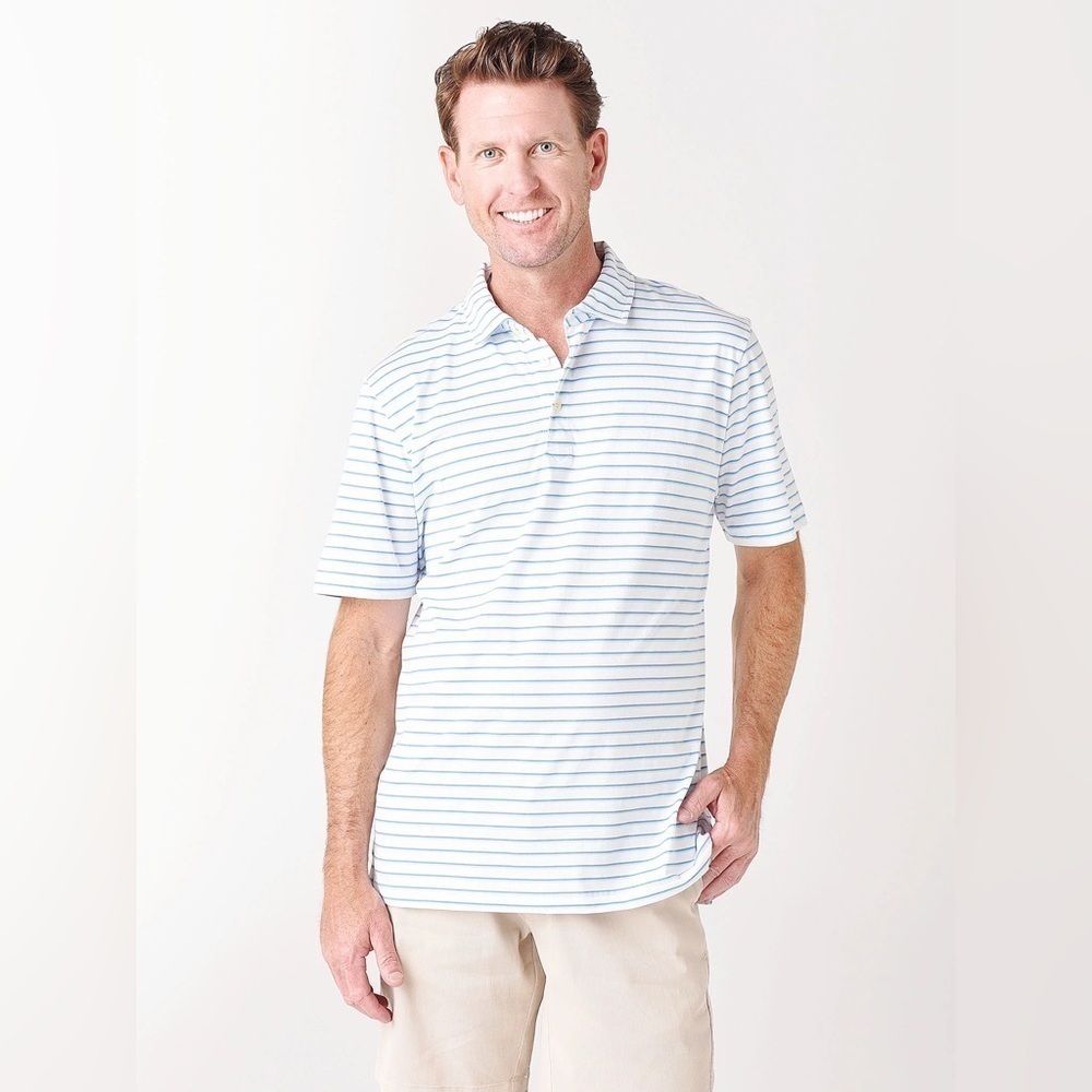 Peter Millar Crown Crafted Seaside Aqua Pima Cotton Polo XL